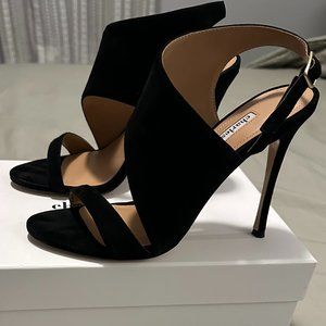 Charles David Oslo, Size 8.5, Black Suede Heels
